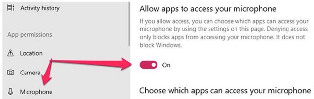  Đừng quên kiểm tra xem bạn đã cấp quyền ứng dụng được phép truy cập vào micro chưa nhé 